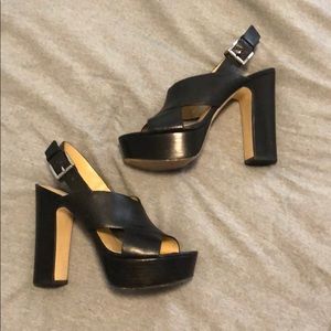 MK platform heels